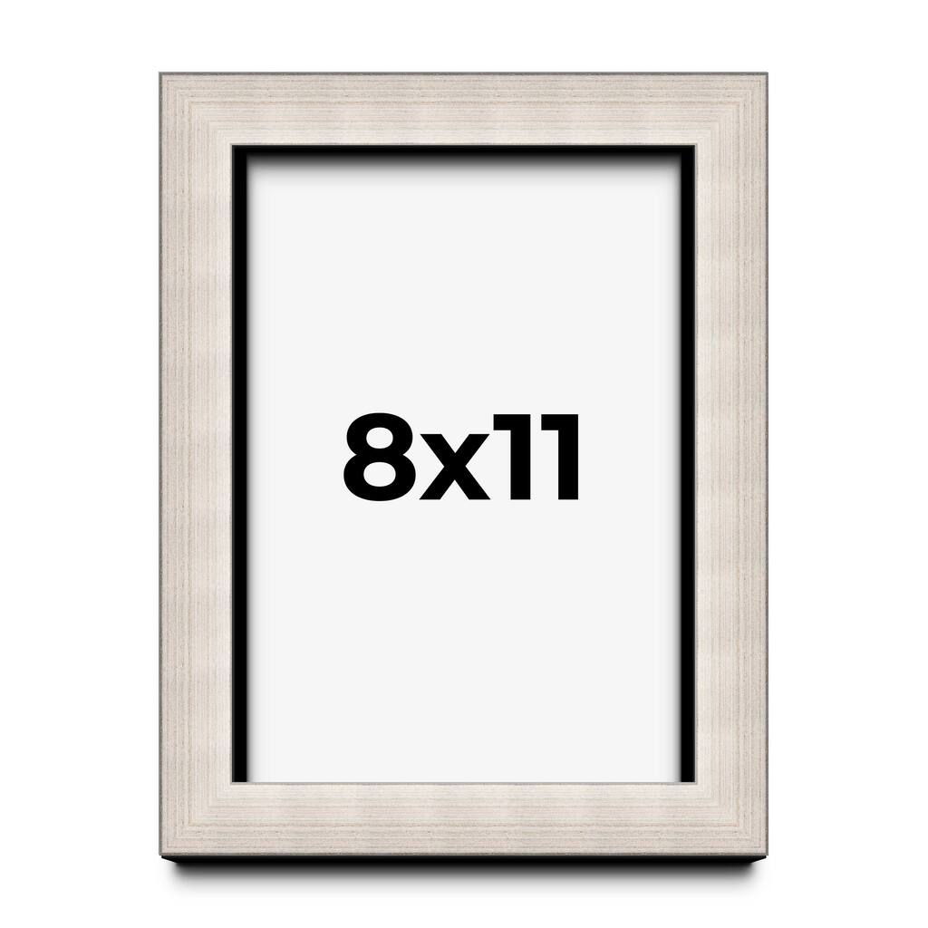 8x11 Shadow Box Frame Silver Real Wood Contemporary Shadowbox Display Frame UV Acrylic Front Acid Free Backing and Hardware