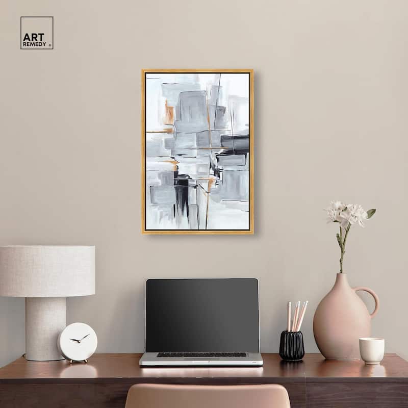 Elegant Grey Shades I Canvas by Art Remedy