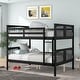 preview thumbnail 17 of 42, Full over Full Solid Wood Loft-Style Bunk Bed with Ladder, Convertible into Two Beds, Solid Wood Frame for Kids' Bedrooms Espresso