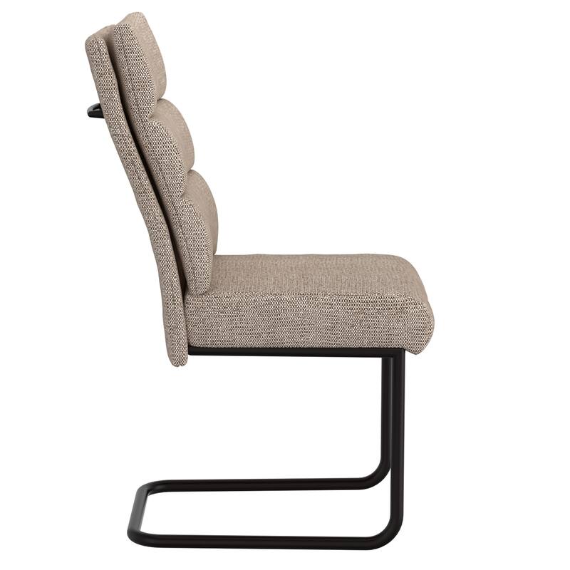 Modern Fabric & Metal Dining Chair, Set of 2