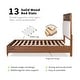 preview thumbnail 6 of 12, Furniture of America Forma Mid-Century Modern Walnut Boucle Platform Bed with LED Reading Light