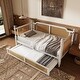 preview thumbnail 1 of 8, Traditional Style Rattan Twin Size Daybed with Twin Size Trundle ,Antique White