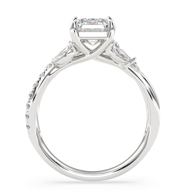 Auriya 14k Gold 6 3/5ctw Lab Grown Emerald Nature's Inspired Diamond Engagement Ring (F-G VS)
