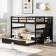 preview thumbnail 4 of 14, Stairway Full-Over-Full Bunk Bed with Twin Trundle - Maximized Storage, Durable Wood, & Safety Features - Espresso