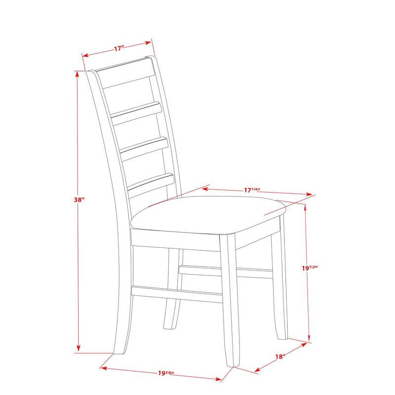East West Furniture 3 Piece Kitchen Table Set- a Dining Table with Pedestal and 2 Chairs, Cappuccino(Seat Type Options)
