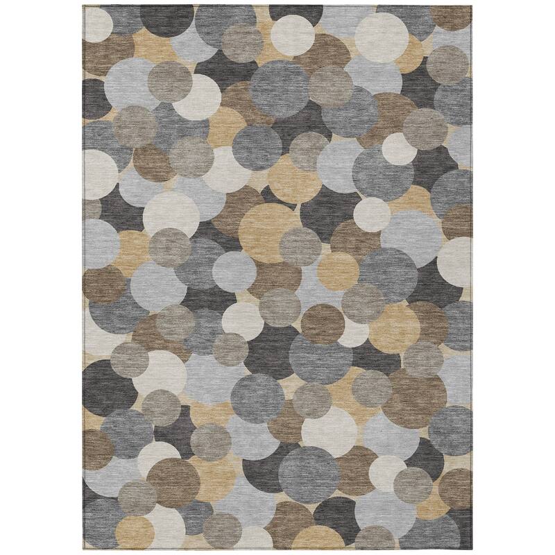 Machine Washable Indoor/ Outdoor Mucho Bubbles Chantille Rug