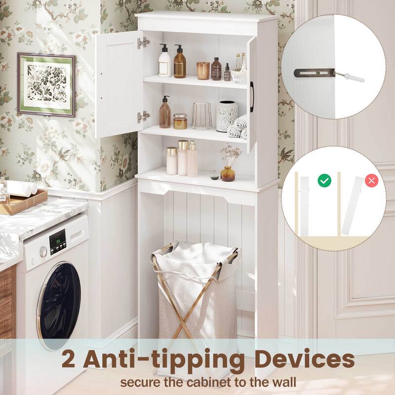 Costway Over The Toilet Storage Cabinet Bathroom Organizer w/