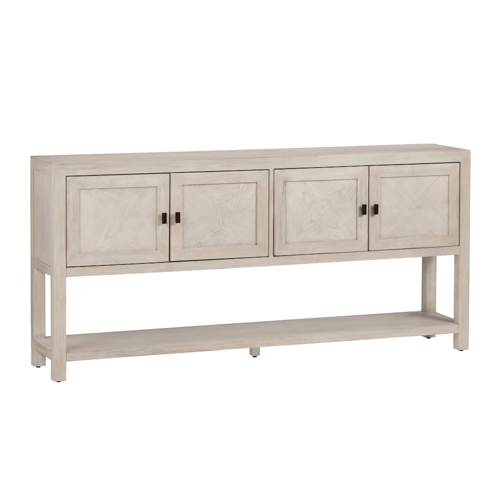 72 in. Tan Solid Wood Accent_Console_Sofa Table