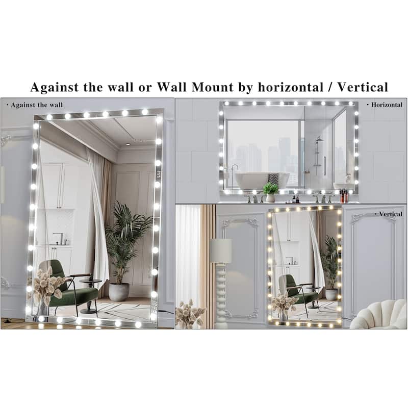 Hollywood LED Full Body Mirror with 3 Color Mode Lights