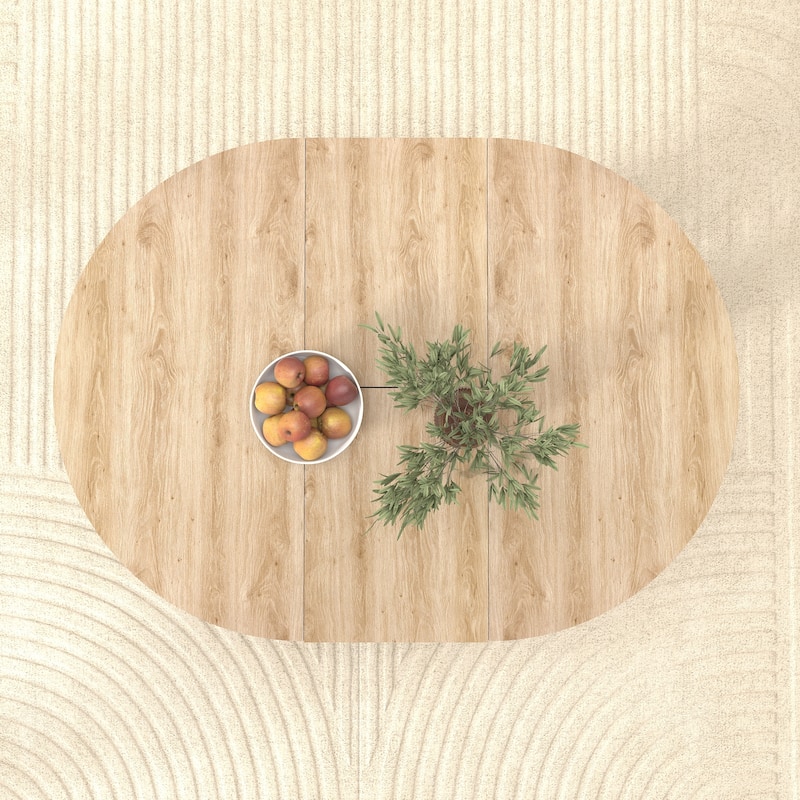 59 x 43 Inch Expandable Farmhouse Dining Table