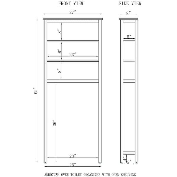 Porch & Den Legrande Over Toilet Organizer with Open Shelving On Sale