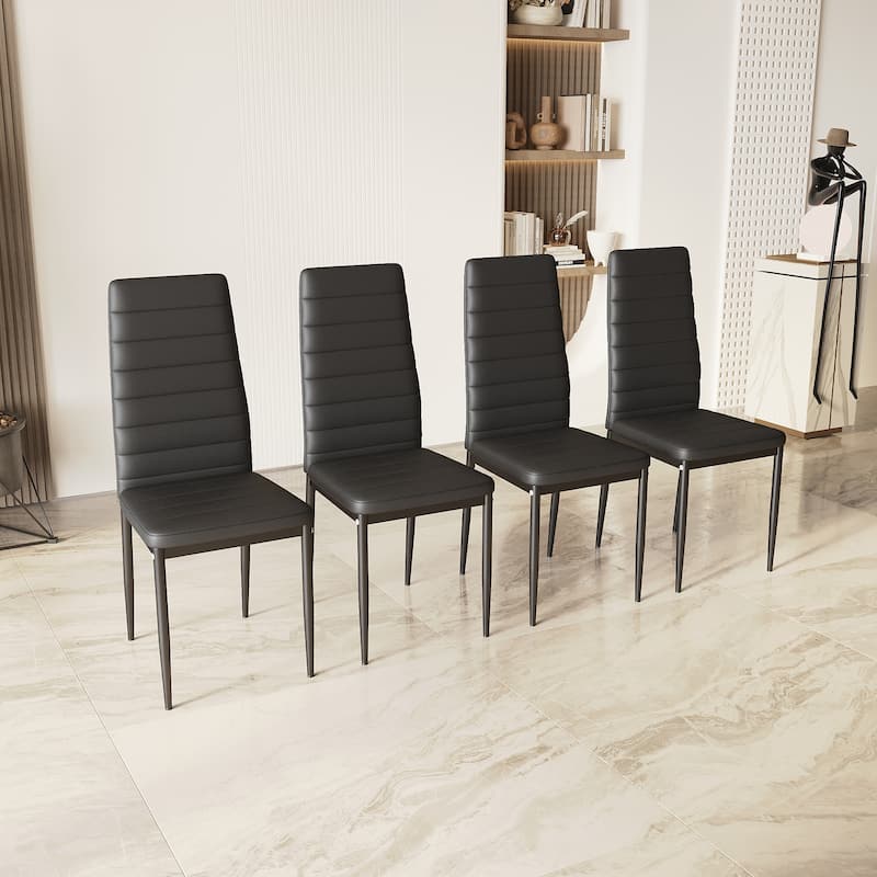 Modern Faux Leather Upholstered Dining Chair (Set of 4)