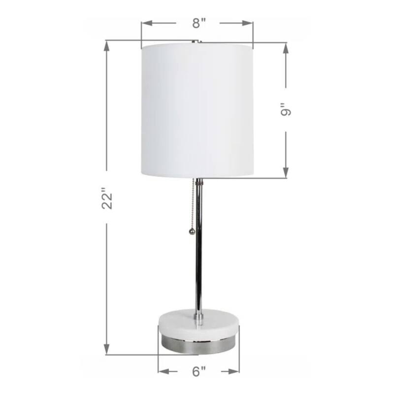 22" Table Lamp with Pull Chain Switch