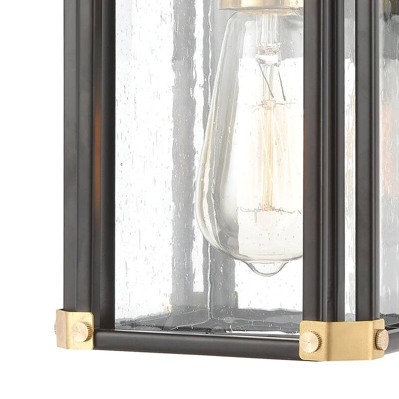 Elk Home Vincentown Matte Black With Seedy Glass 1 Light Wall Sconce