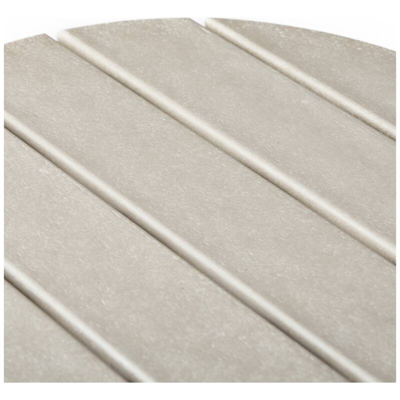 Laguna Outdoor 3-Piece Folding Adjustable Adirondack Chair with Hideaway Ottoman & Round Side Table