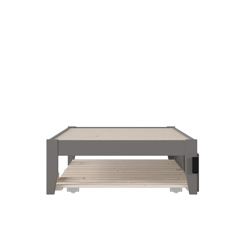 Colorado Bed with USB Turbo Charger and Twin Extra Long Trundle