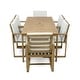 preview thumbnail 11 of 37, 7 Pcs Outdoor Patio Dining Table and Chair Set, All-Weather Patio Furniture Set, Dining Table with Umbrella Hole and 6 Chairs