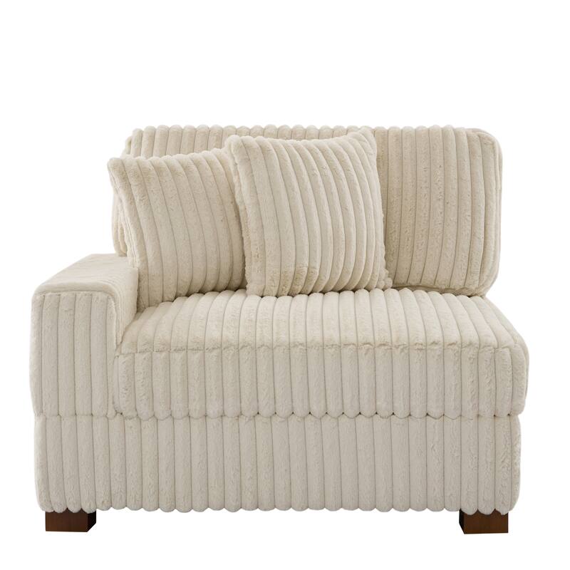 Upholstered Chenille Velvet L Shaped Couch Modular Sofa With Chaise Lounge