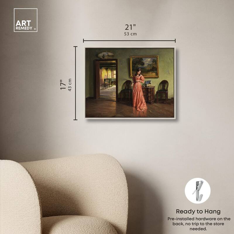 Woman and the Necklace Canvas by Art Remedy