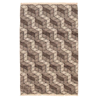 Ankara FW Brown Kilim 4'11" x 8'0" - 4'11 x 8'0