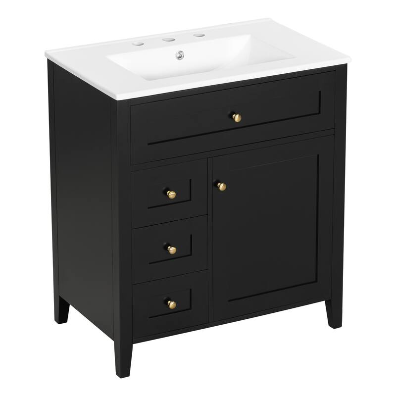 GDFStudio - Oliver Harrington Modern Freestanding Bathroom Vanity with Efficient Storage