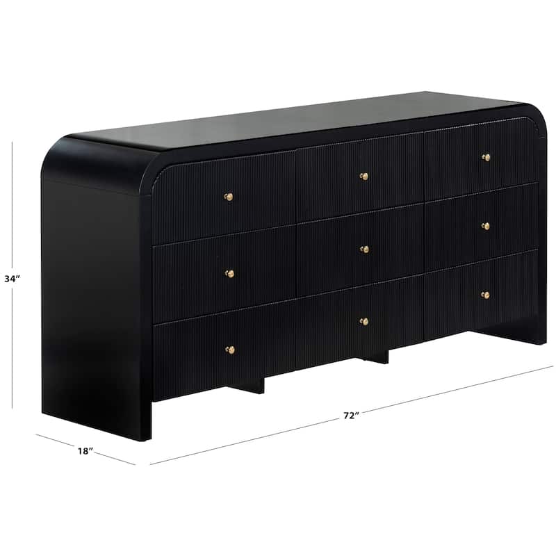 SAFAVIEH Couture Liabella 9-Drawer Curved Dresser
