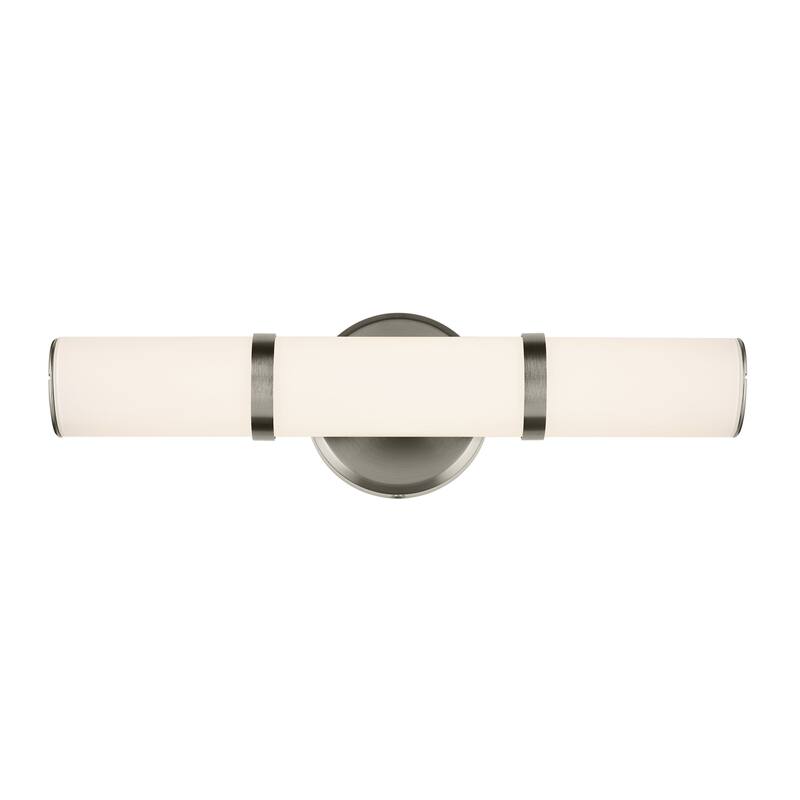 Kichler Lighting Rosh 18" Bath Bar Small LED with White Glass in Brushed Nickel