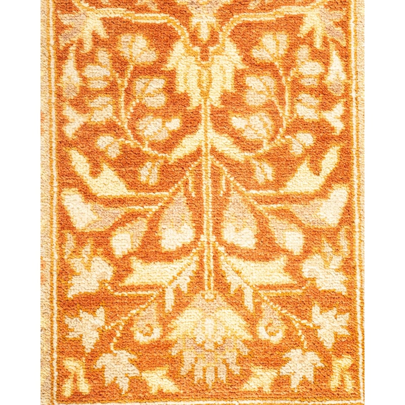 Overton Handknotted Wool Traditional Oriental Ivory Area Rug - 6' x 9'