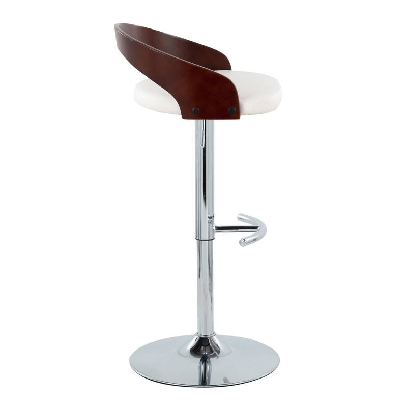 Grotto Adjustable Barstool with Chrome Base