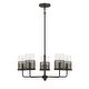 preview thumbnail 2 of 3, Gunsmoke with Gray Rattan Five Light Convertible Semi-Flush from the Granada Collection