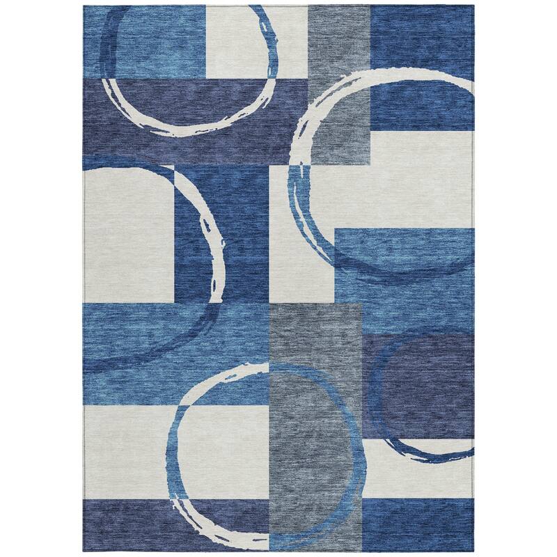HomeRoots Geometric Modern Rectangle Outdoor Rug