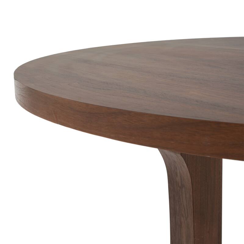 Round Farmhouse Dining Table with Scratch-Resistant Top Kitchen Table with Waterproof Finish for Dining Room