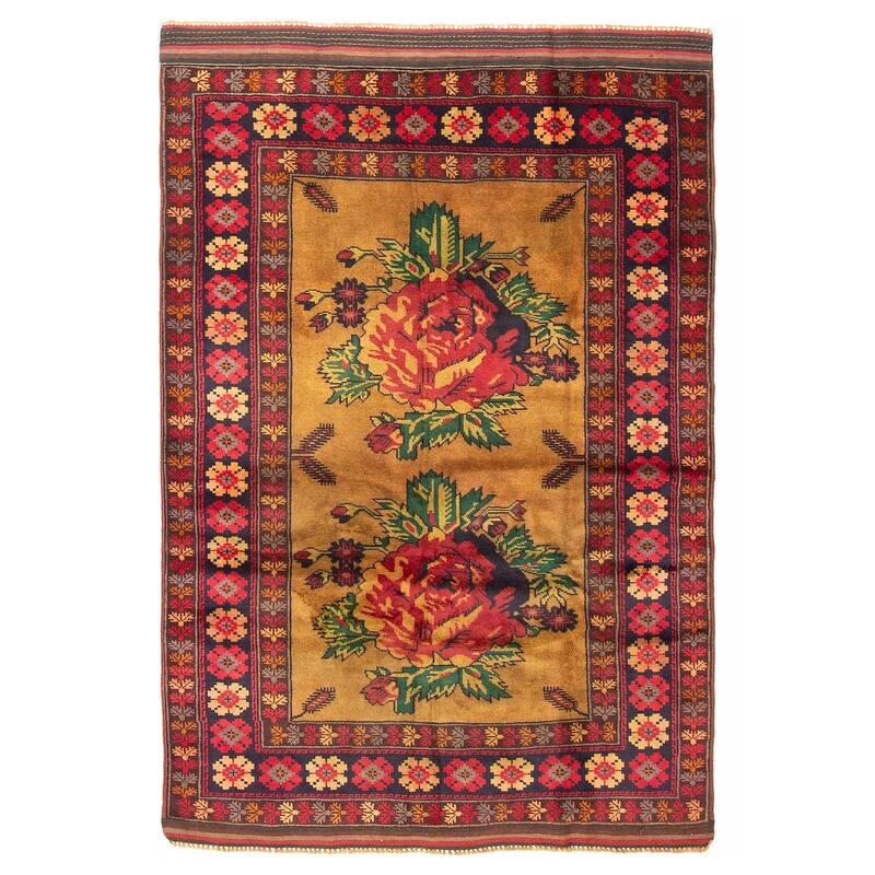 ECARPETGALLERY Hand-knotted Teimani Brown Wool Rug - 3'10 x 5'8 - 3'10 x 5'8 - Brown