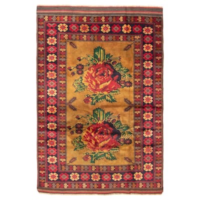 ECARPETGALLERY Hand-knotted Teimani Brown Wool Rug - 3'10 x 5'8