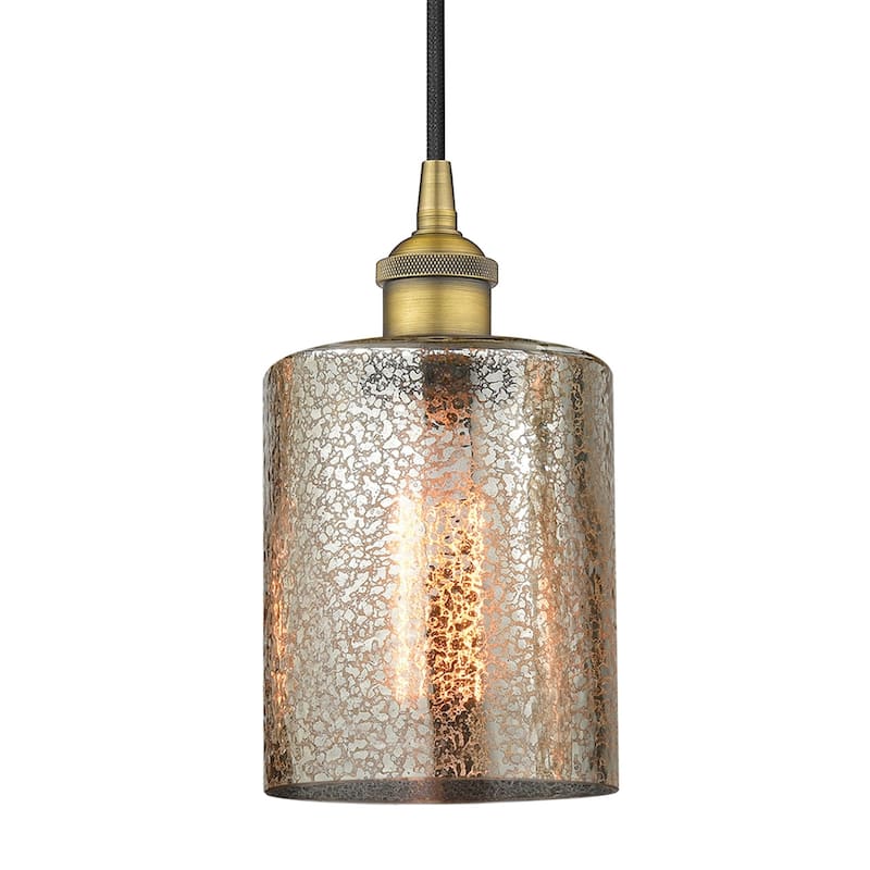 Innovations Lighting 616-1P-10-5 Cobbleskill Pendant Cobbleskill 5" - Brushed Brass / Mercury