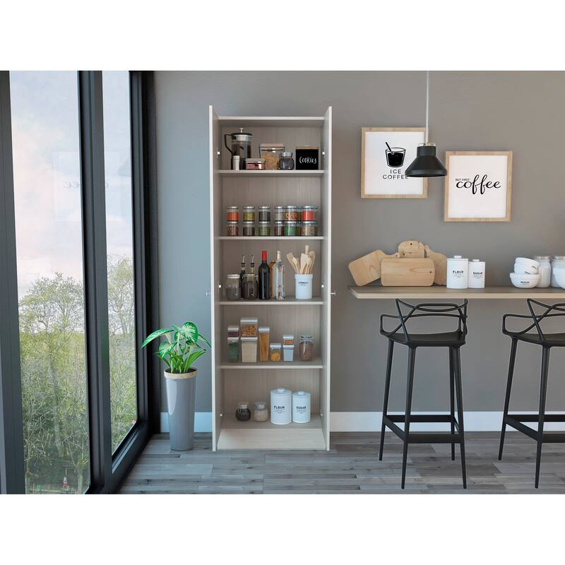 Storage Cabinet Pipestone, Double Door, Black Wengue Finish,High quality and durable