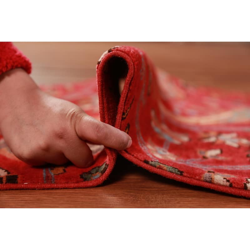 Animals Design Red Kazak Oriental Accent Rug Hand-Knotted Wool Carpet - 2'0" x 3'0"