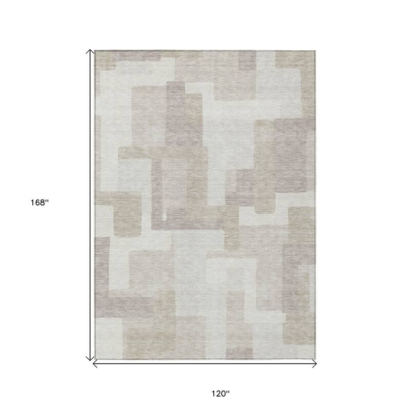 HomeRoots Abstract Transitional Rectangle Outdoor Rug