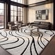 preview thumbnail 16 of 21, SAFAVIEH Florida Shag Sigtraud Abstract Waves 1.2-inch Thick Rug