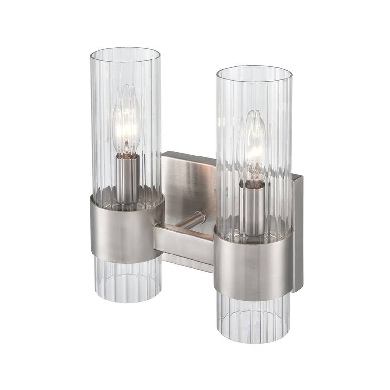 Millennium Lighting Caberton Brushed Nickel Vanity Light Fixture with Clear Beveled Shades