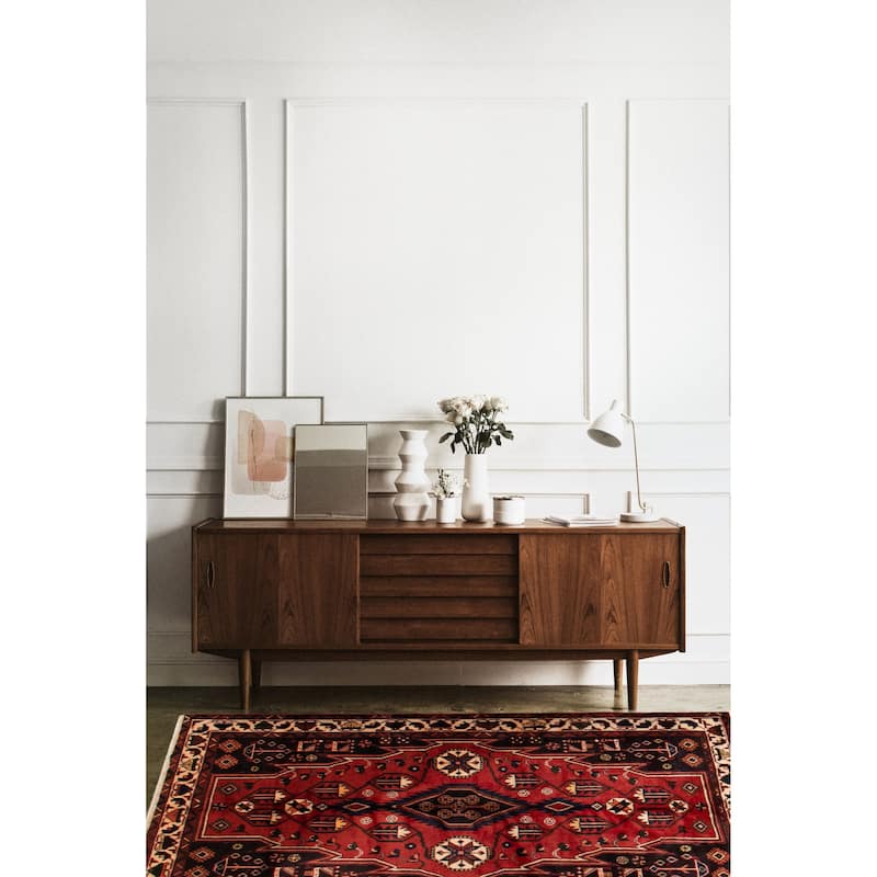 ECARPETGALLERY Hand-knotted Anadol Red Wool Rug - 4'11 x 7'0