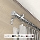 preview thumbnail 4 of 5, InStyleDesign Pita 1 inch Diameter Adjustable Curtain Rod 160 to 240 inches - satin nickel