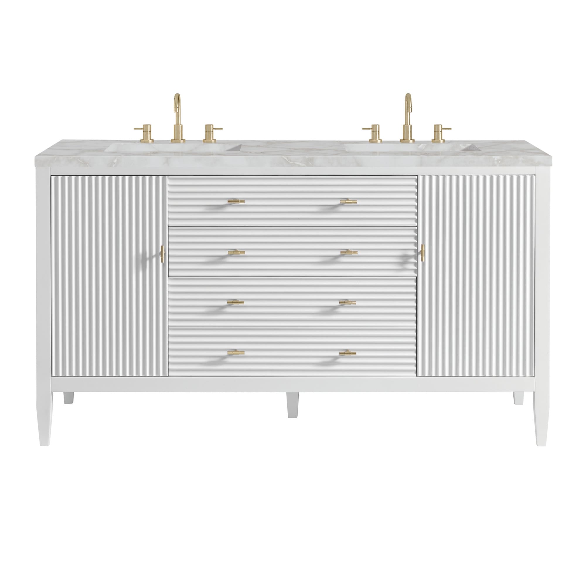James Martin Vanities 485-V60D-3VSL Myrrin 60" Double Basin Wood