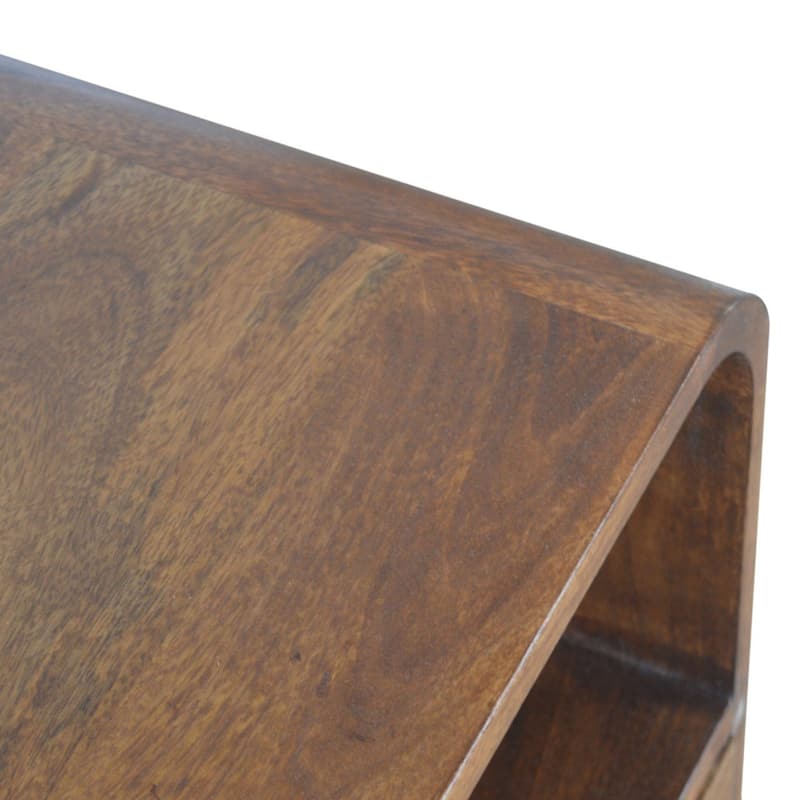 Artisan Furniture Solid Wood Chestnut Curved Edge Nightstand