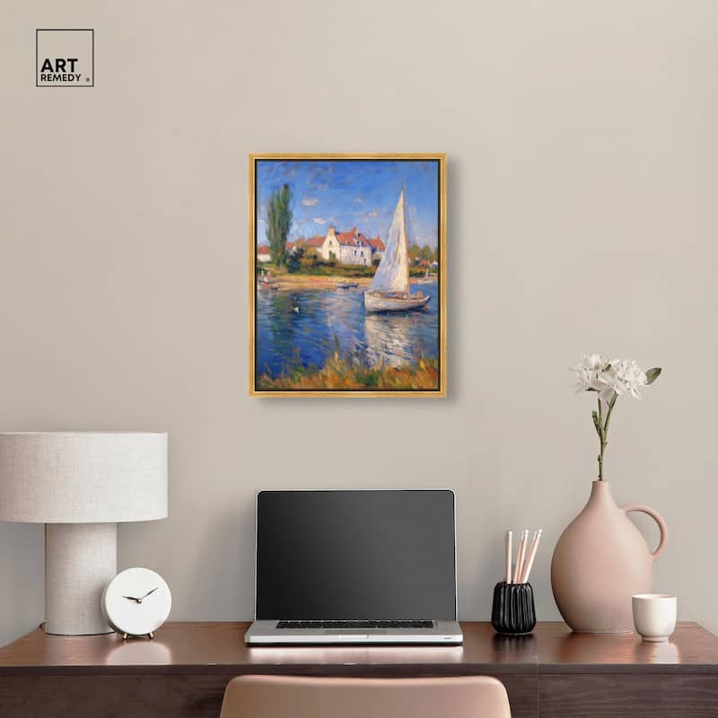 Bayside Calm I Canvas by Art Remedy