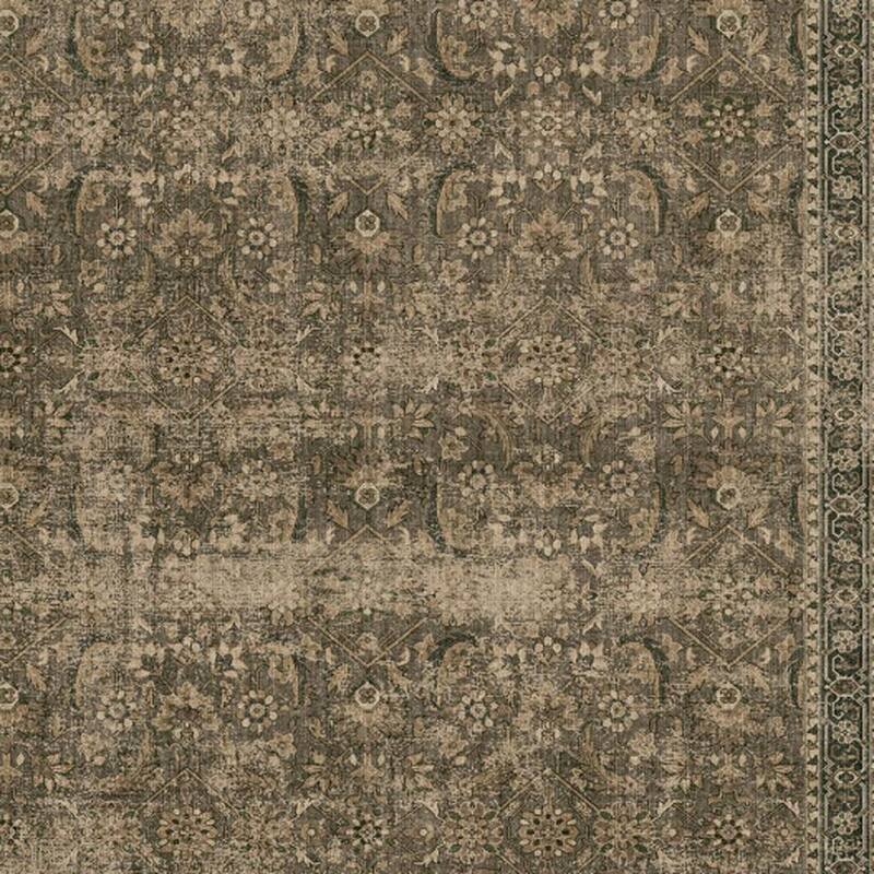 HomeRoots Floral Medallion Traditional Rectangle Area Rug