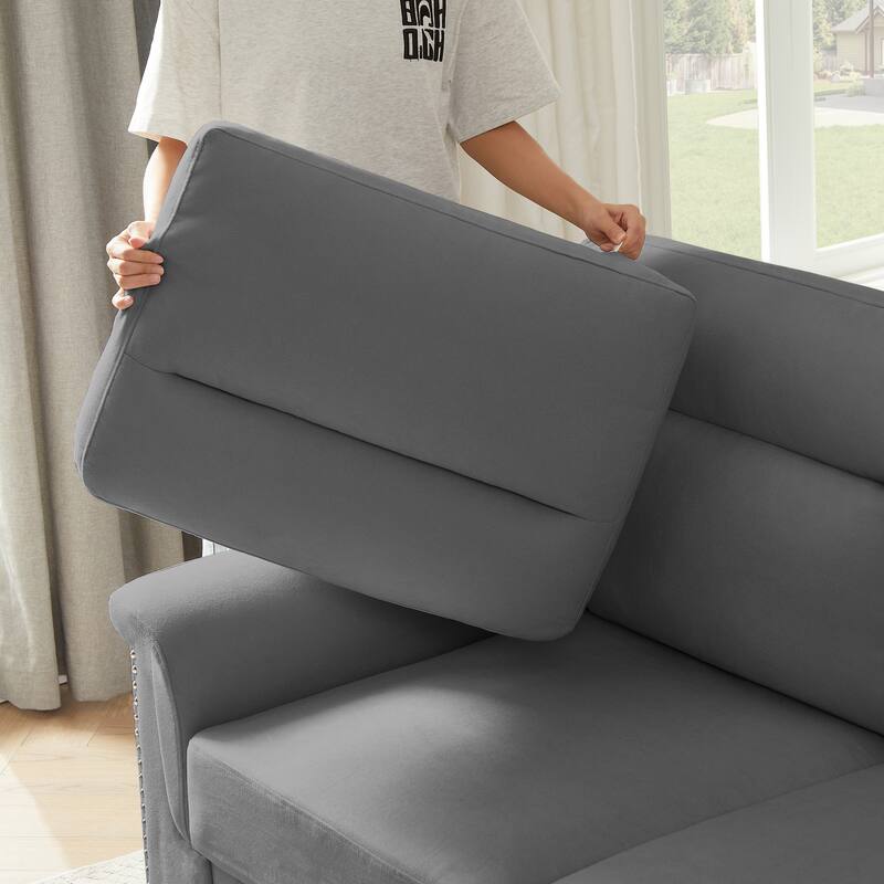 82" Snowfleece 3-Seater Sofa for Living Room, Bedroom & Office