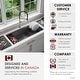 preview thumbnail 12 of 13, STYLISH 42 inch Stainless Steel 16G 70/30 Double Bowl Workstation Sink Dura-Tek