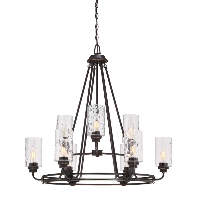 Designers Fountain Gramercy Park 9 Light 2 Tier Chandelier - Old English Bronze