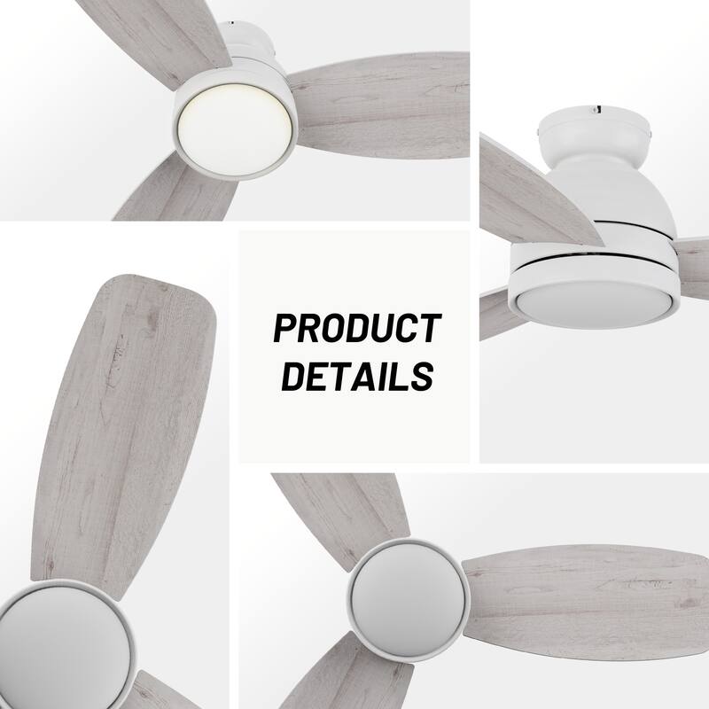 CARRO Cerus 44" 3-Blade Indoor Ceiling Fan with Light and Remote Control